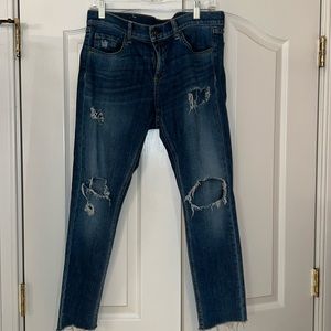 Rag and Bone Dre Capri distressed jeans